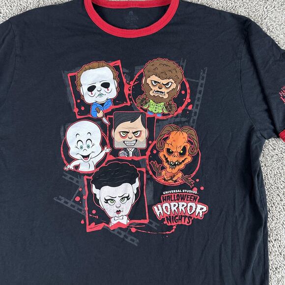 Universal Studios Halloween Horror Nights Shirt Mens 2XL Black 2022 Monsters Tee - Picture 3 of 11